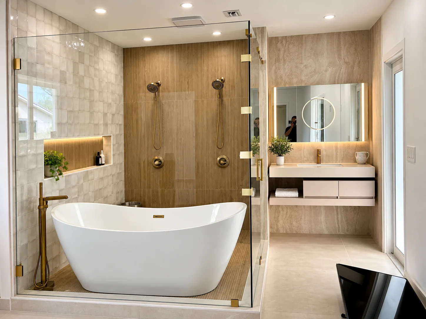 Bathroom remodel by Lux Construction Group