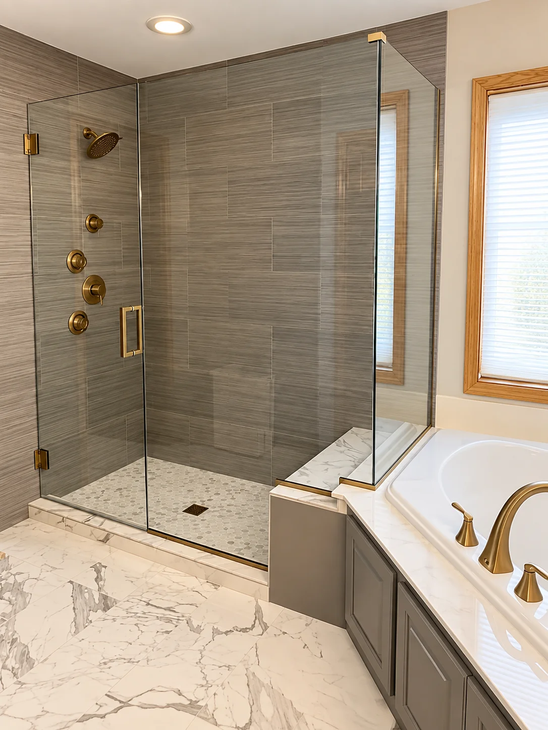 Bathroom remodel by Lux Construction Group