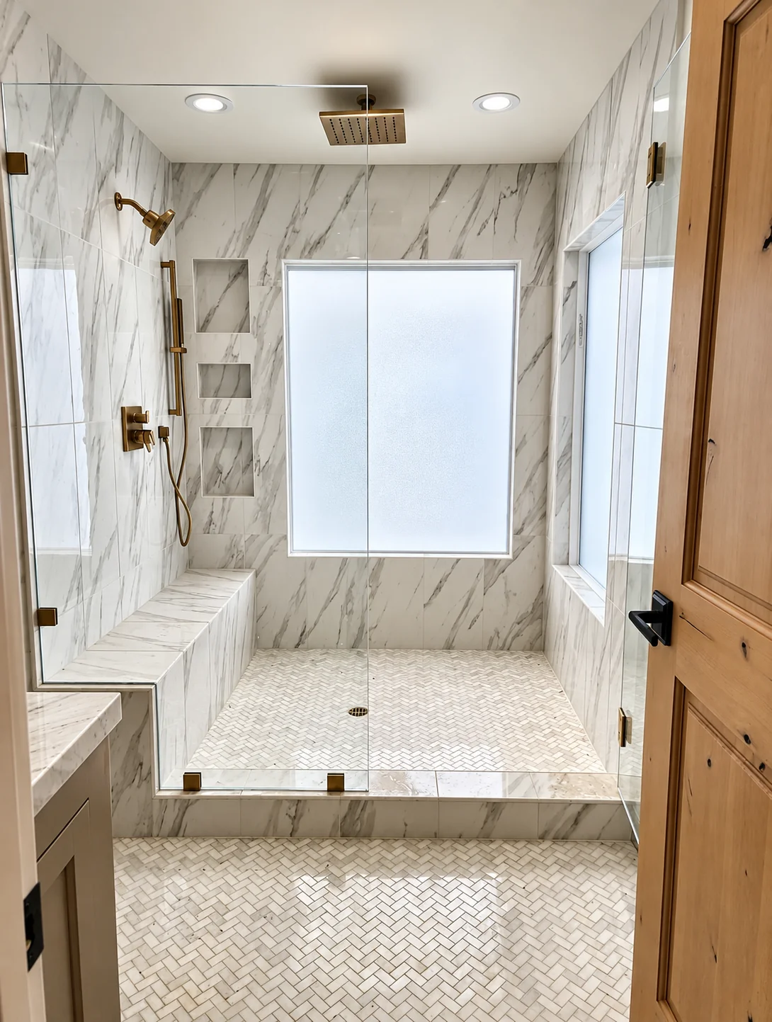 Bathroom remodel by Lux Construction Group