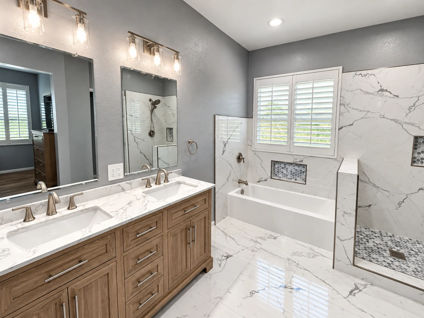 Bathroom remodel by Lux Construction Group