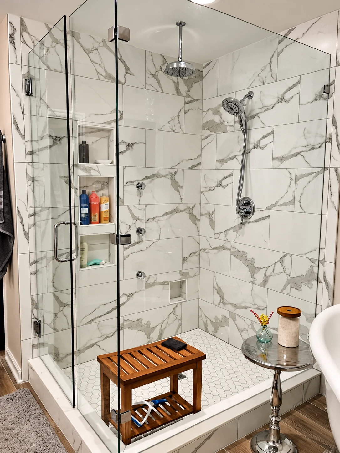 Bathroom remodel by Lux Construction Group
