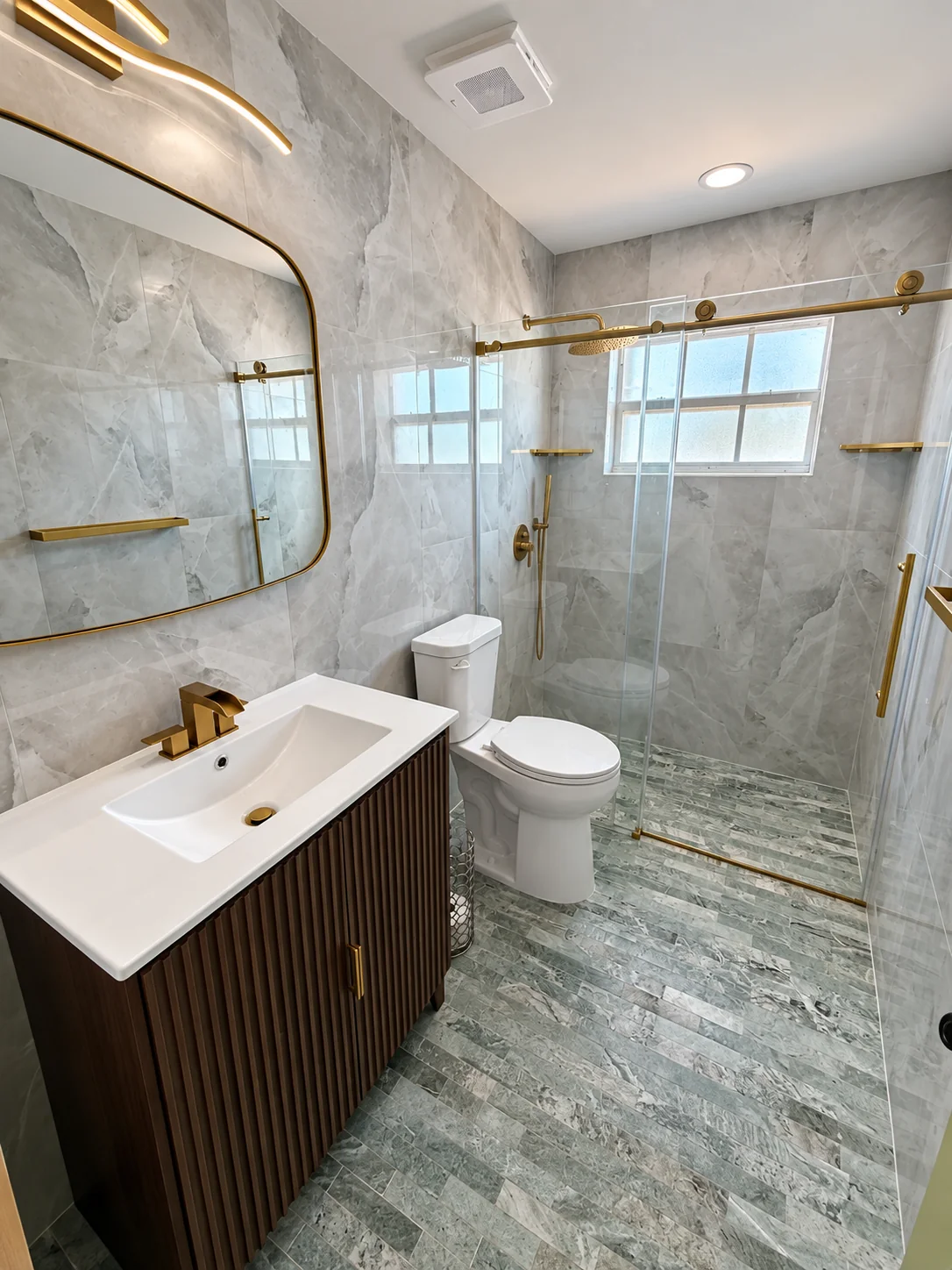 Bathroom remodel by Lux Construction Group