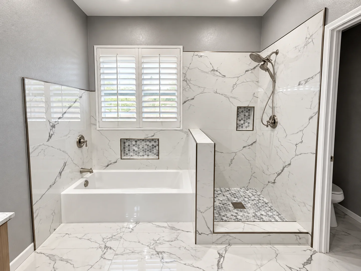 Bathroom remodel by Lux Construction Group